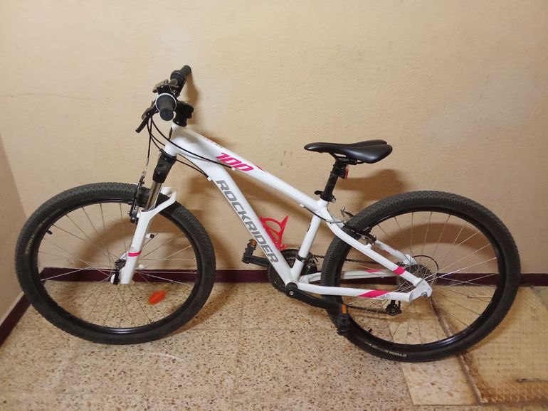 Bicicleta Rockrider St 100 Bicicleta MontaÃ±a Mujer Rosa Bici