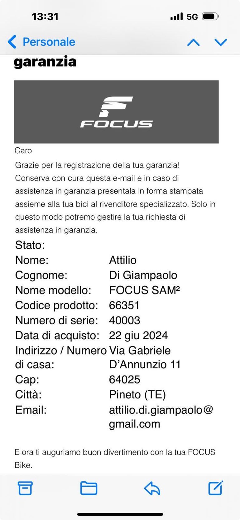 Used Focus SAM ² 6.9 2023 2023 Mountainbike, Light Gray, 29 — image 14 of 14