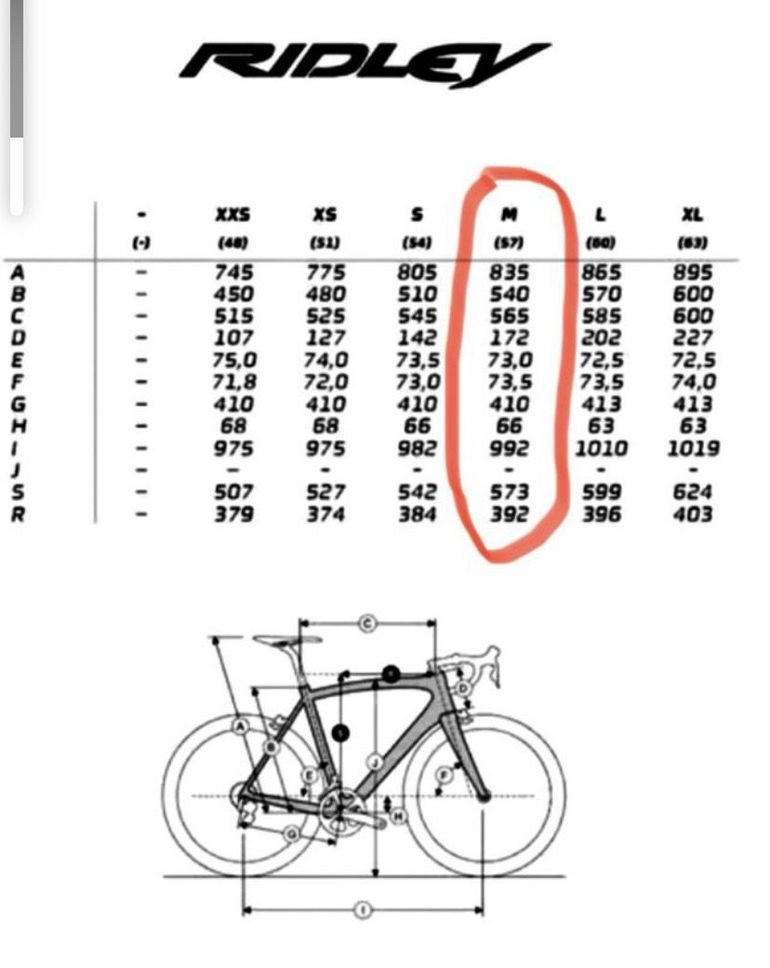 Ridley Bikes Ridley Fenix Sl Size Chart Ridley Bikes Ridley