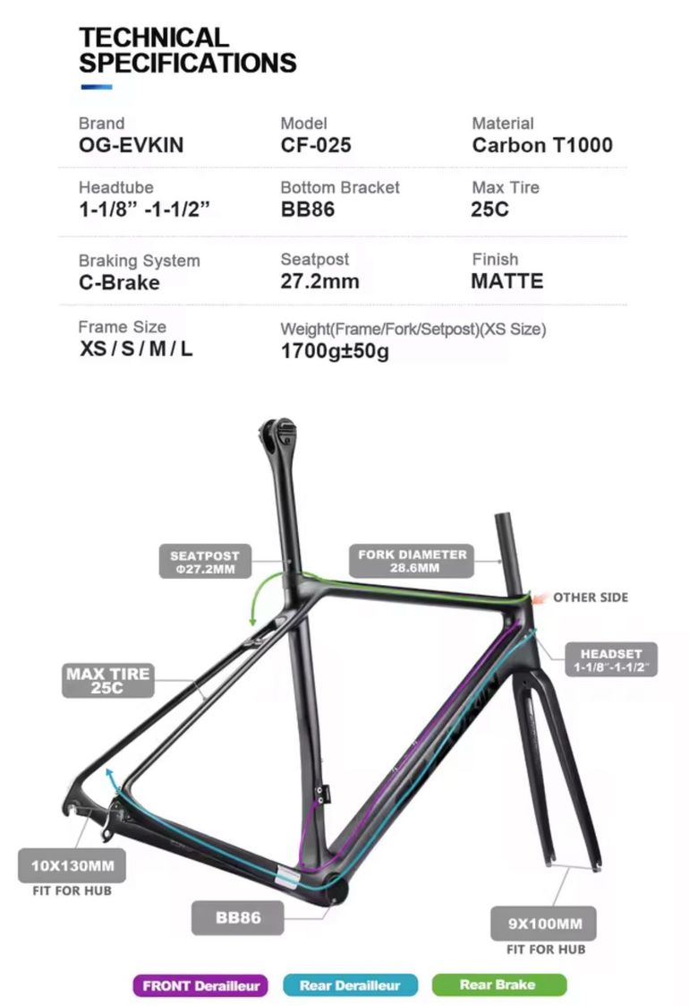 Used OG EVKIN CF-025 2025 Road & Gravel — image 8 of 12