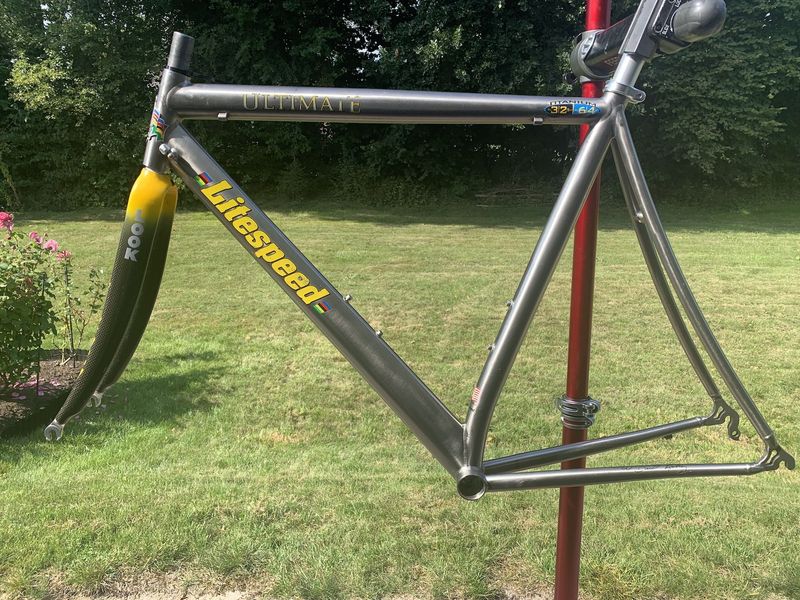 Used Litespeed Ultimate Titanium 3/2.5 6/4 Look Carbon Frameset 2000 Road & Gravel