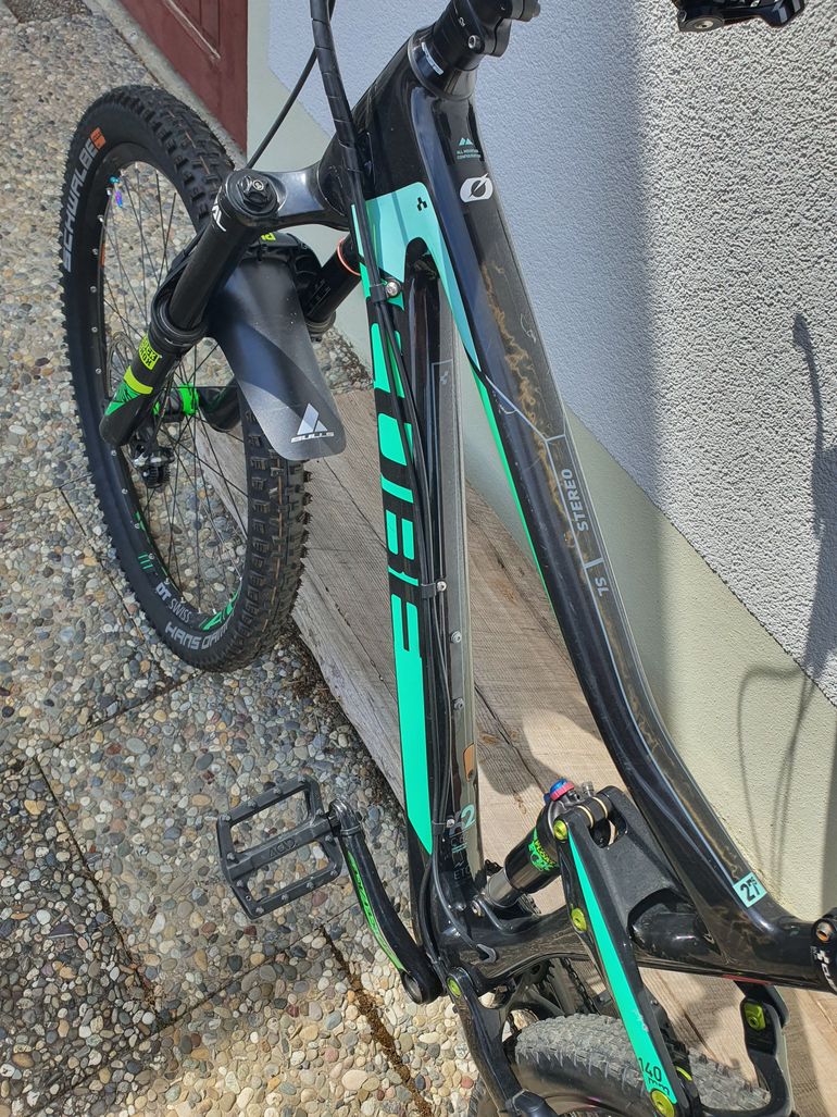 Used CUBE STEREO 140 C:62 SL 27.5 2017 2017 Mountainbike, Black, 27.5 — image 5 of 8