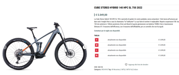 Used CUBE Cube Stereo Hybrid 140 HPC SL 750 29 2022 Mountainbike, Light Gray — image 7 of 8