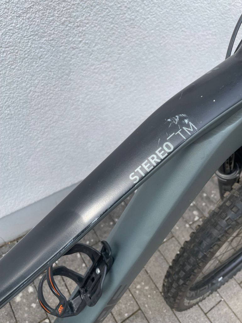 Used CUBE STEREO 170 TM 29 2021 2021 Mountainbike, Light Gray, 29 — image 9 of 12