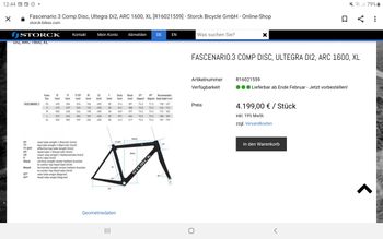 Used Storck Fascenario.3 Comp Disc Ultegra Di2 2x11 2022 2022 Road & Gravel, Black — image 11 of 21
