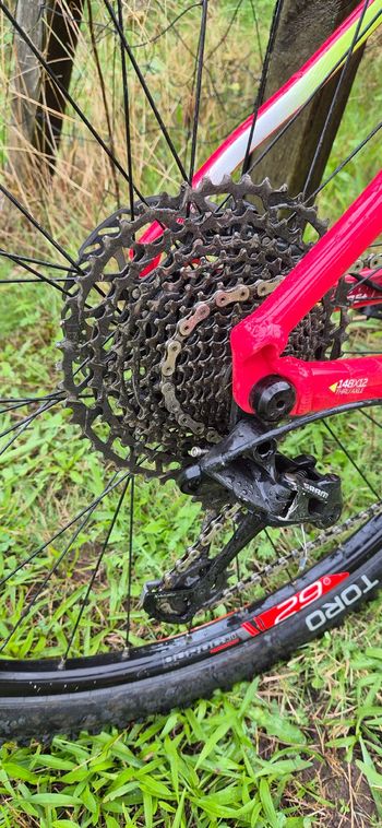 Used ROCKRIDER 500 XC Mountain Bike 27.5" Plus 12-Speed 2021 2021 Mountainbike, Red, 29 — image 3 of 5