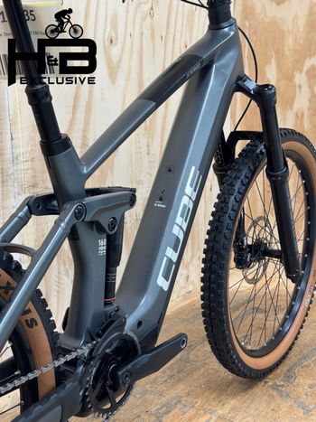 Used CUBE Stereo Hybrid 160 HPC Race 750 Carbon Shimano Deore 2024 Mountainbike, Light Gray — image 10 of 12