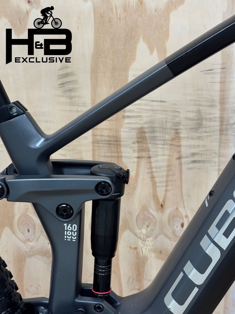 Used CUBE Stereo Hybrid 160 HPC Race 750 Carbon Shimano Deore 2024 Mountainbike, Light Gray — image 9 of 12