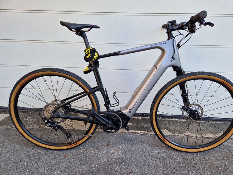 Used Cannondale Topstone Neo Carbon Lefty 3 2021 2021 Road & Gravel, Hellgrau — image 10 of 19