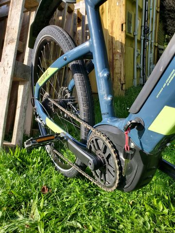 Tweedehands Haibike Hardnine 5 Blue/Canary 2022 Mountainbike — afbeelding 3 van 15