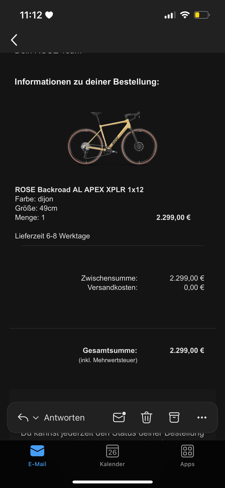 Gebrauchtes Rose Backroad SRAM Apex 2024 Road & Gravel, Orange — Bild 2 von 3