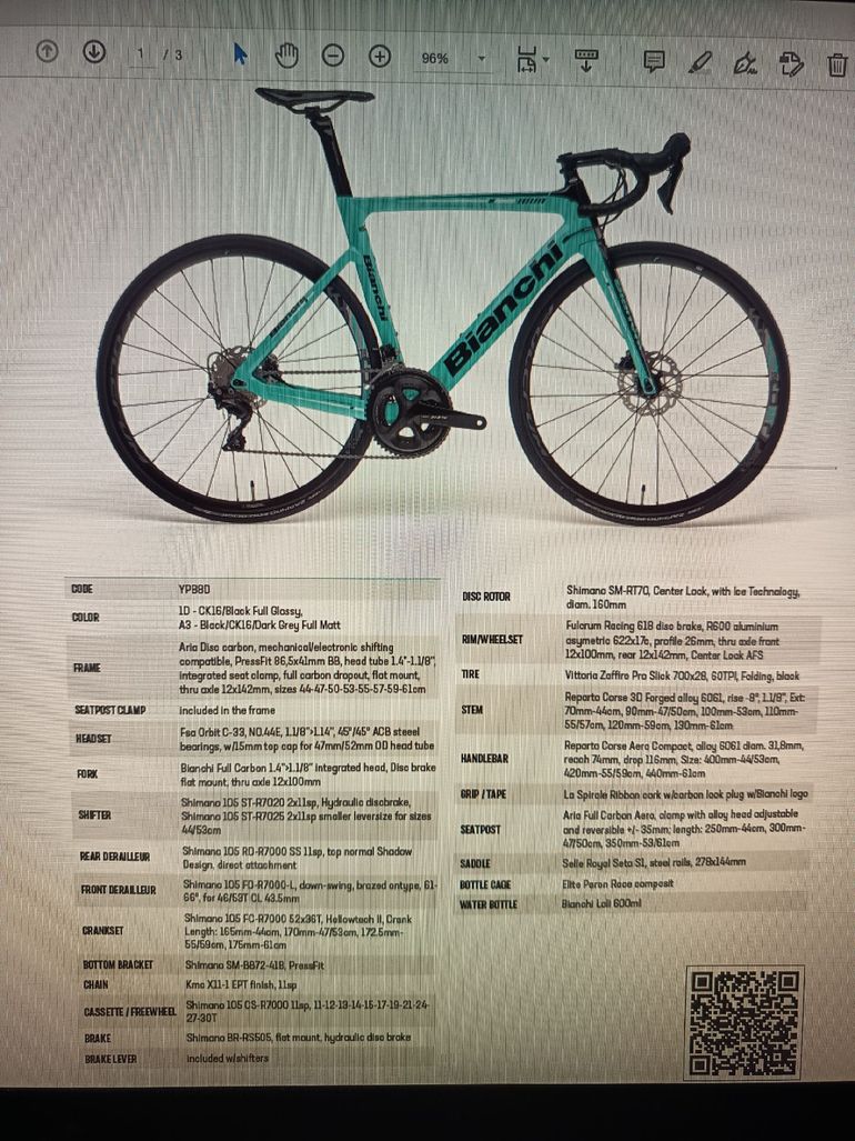 Bianchi Aria Disc 105 2020 2020