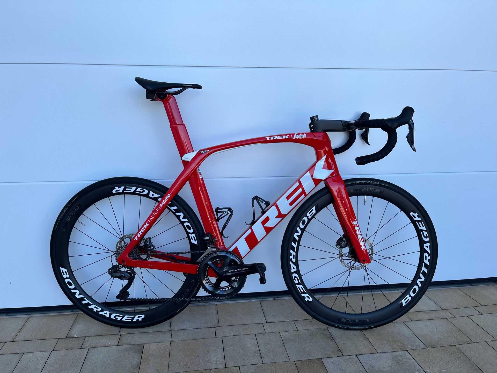 Trek Segafredo赤色カーボンステム　XXX120ミリ　ボントレガー Trek Madone Shimano Ultegra Di2 2020