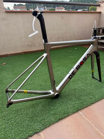Used De Rosa Merak Ultegra Di2 Carbon 2021 Frameset 2021 Road & Gravel, Light Gray — image 4 of 7