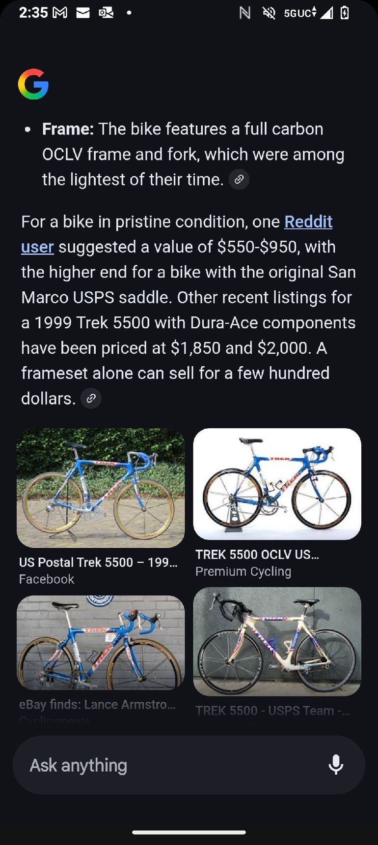 Trek Trek 5500 OVCL USPS 1999 1999