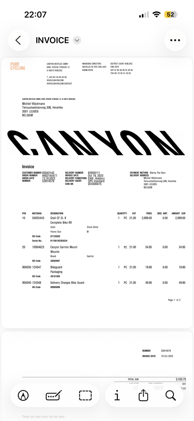 Used Canyon Grail 2024 Road & Gravel, Light Gray — image 17 of 17
