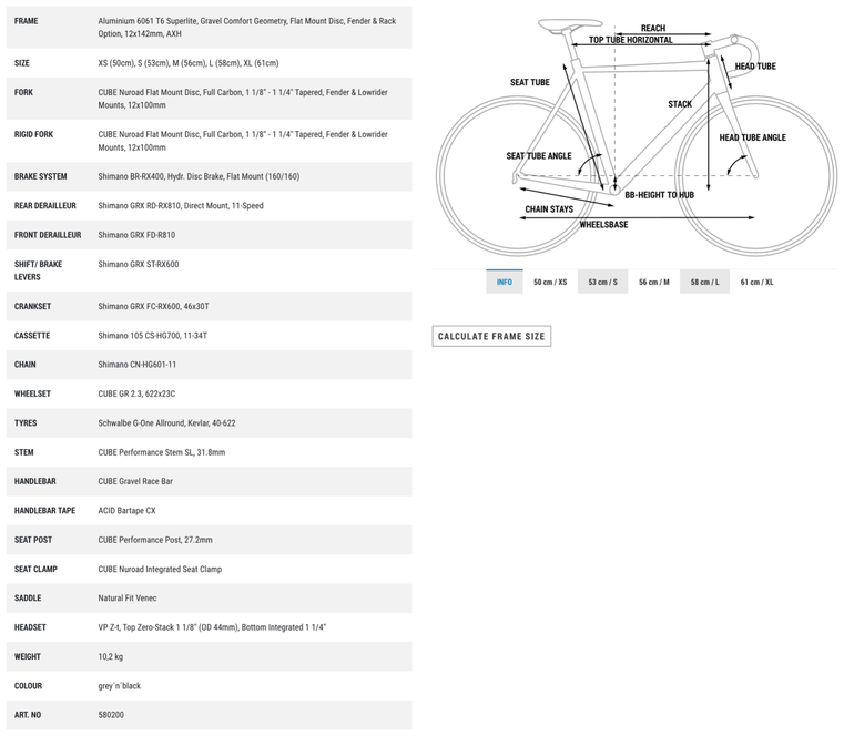 Gebrauchtes CUBE NUROAD RACE 2022 2022 Road & Gravel, Hellgrau — Bild 10 von 10