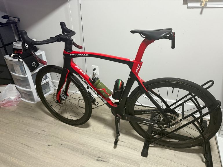 Used Pinarello Dogma F12 Disk Sram Red Axs Etap Bike 2021 Frameset 2021 Road & Gravel, Red — image 4 of 6