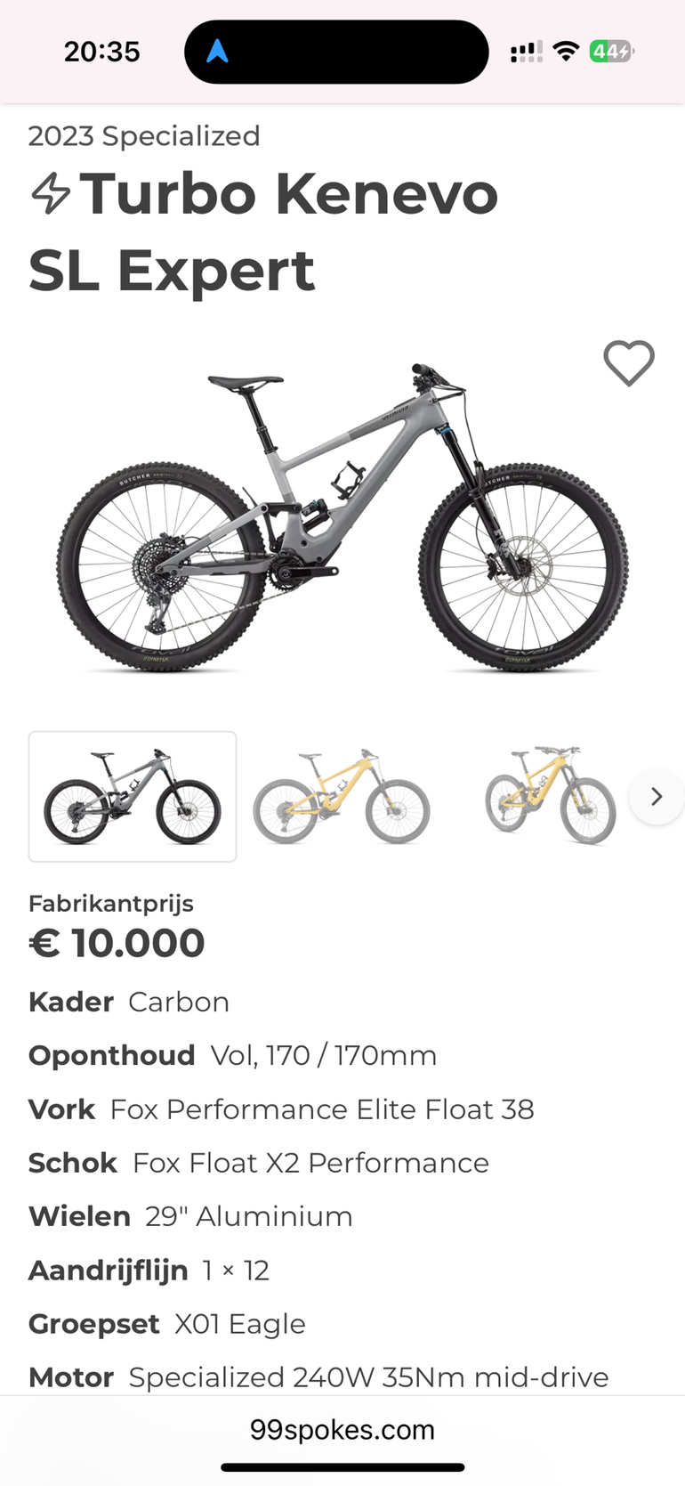 Used Specialized Kenevo SL Expert 2022 Mountainbike, Light Gray, 29 — image 9 of 11