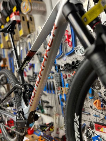 Used Mondraker F-podium SRAM GX Eagle AXS (T-Type) 2025 Mountainbike, Light Gray — image 10 of 16