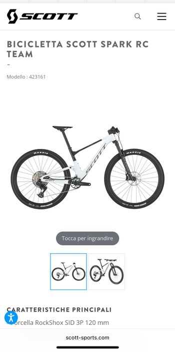 Used Scott RC TEAM 2025 2025 Mountainbike, White — image 2 of 3