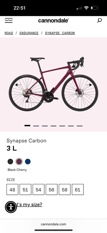Used Cannondale Synapse Carbon 3 L 2024 2024 Road & Gravel, Red — image 17 of 17