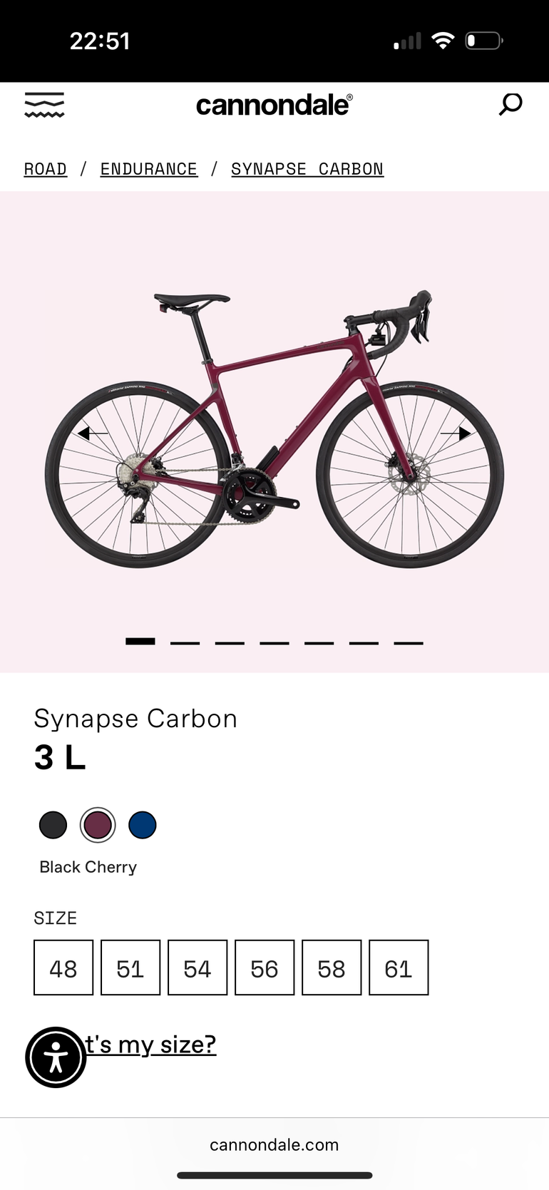 Used Cannondale Synapse Carbon 3 L 2024 2024 Road & Gravel, Red — image 17 of 17