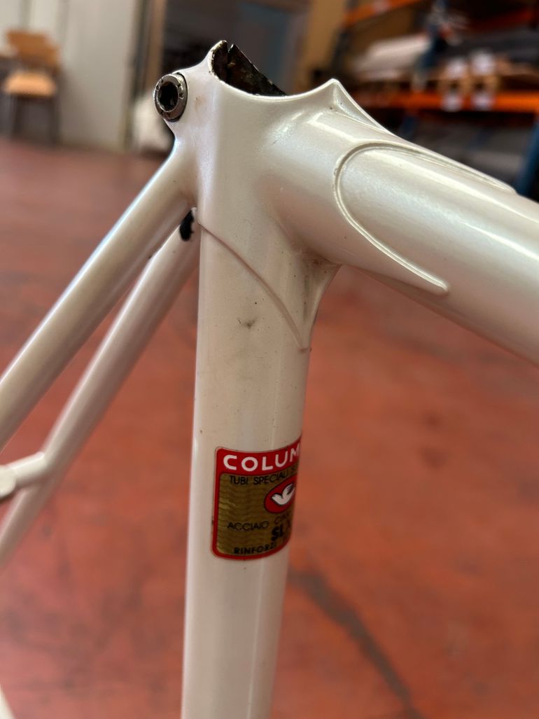 Used Vintage Frullani Columbus SLX Frameset Frameset 1985 Road & Gravel, White — image 7 of 9