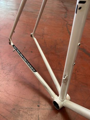 Used Vintage Frullani Columbus SLX Frameset Frameset 1985 Road & Gravel, White — image 8 of 9