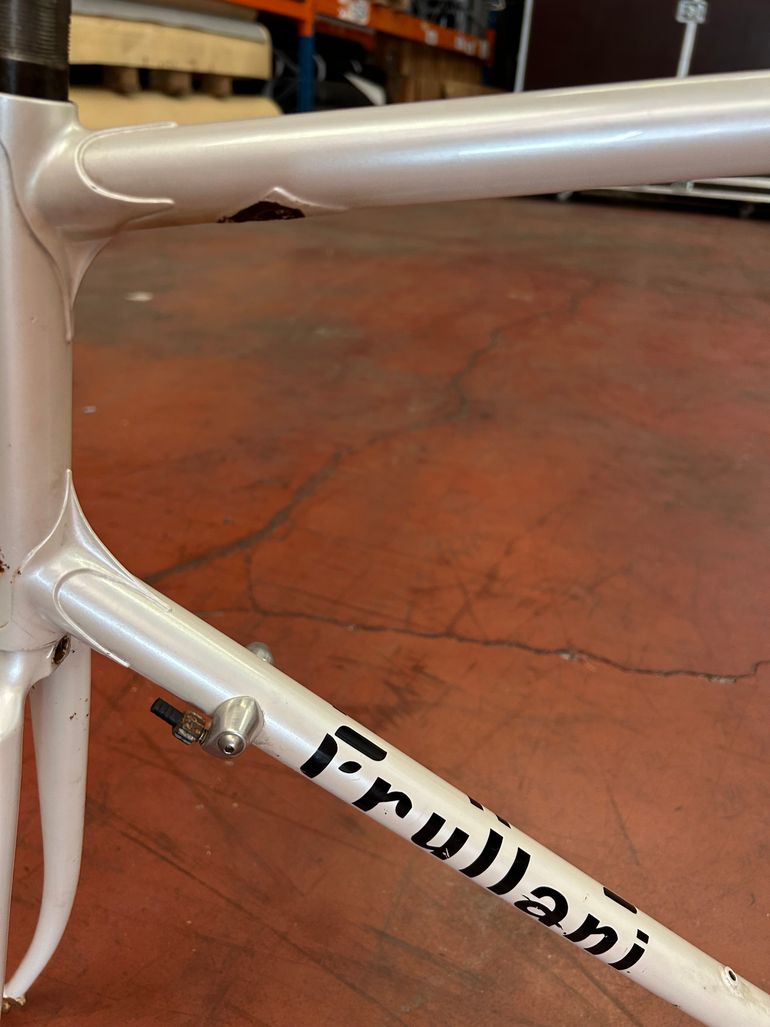 Used Vintage Frullani Columbus SLX Frameset Frameset 1985 Road & Gravel, White — image 4 of 9