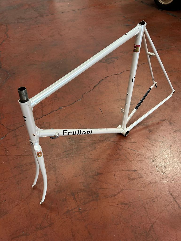 Used Vintage Frullani Columbus SLX Frameset Frameset 1985 Road & Gravel, White — image 2 of 9