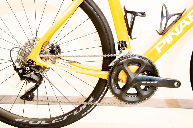 Used Pinarello GAN Disk 105 Bike 2019 2019 Road & Gravel, Orange — image 2 of 3