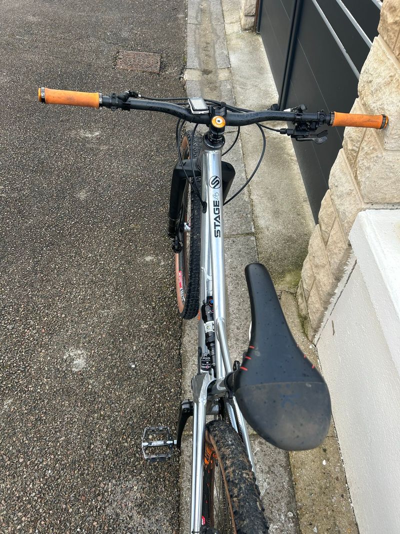 Used Orange Stage Shimano XTR 2018 Mountainbike, Light Gray — image 5 of 5