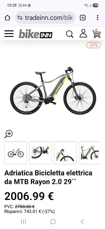 Used Cicli Adriatica Rayon 2024 Mountainbike, Light Gray, 29 — image 31 of 65