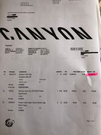 Used Canyon Ultimate CFR eTap 2023 2023 Road & Gravel, Light Gray — image 15 of 16
