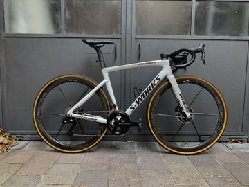 Used Specialized Tarmac SL7 S-Works 54 DuraAce 12v+powermeter+Corima Mcc+Lumacolor White 2024 Road & Gravel