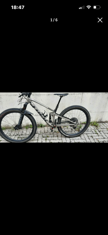 Used Trek Top fuel SRAM X01 2020 Mountainbike, Light Gray — image 2 of 7