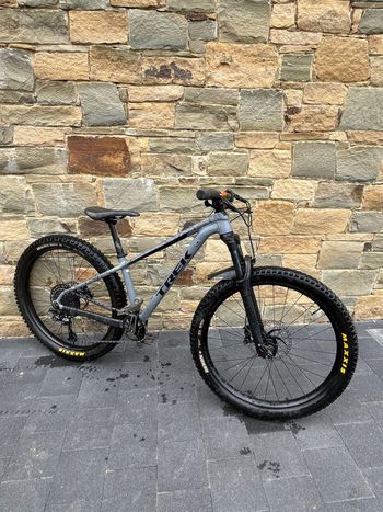 Used Trek Roscoe 8 2019 2019 Mountainbike, Light Gray, 27.5 — image 1 of 6