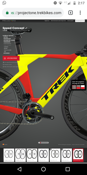 Trek Speed Concept Project One RSL 2017 Road & Gravel usato, Rosso — immagine 2 di 5