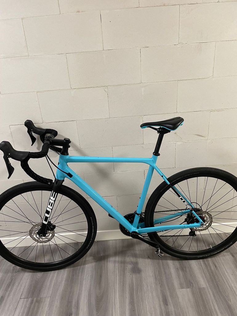 Used CUBE CROSS RACE PRO 2022 2022 Road & Gravel, Blue — image 2 of 11