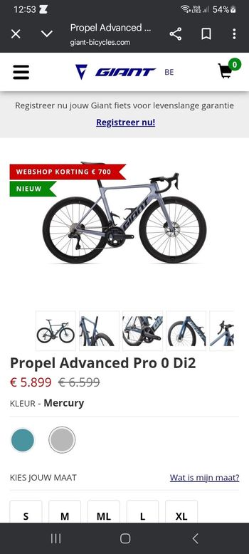 Used Giant Propel Shimano Ultegra Di2 2025 Road & Gravel