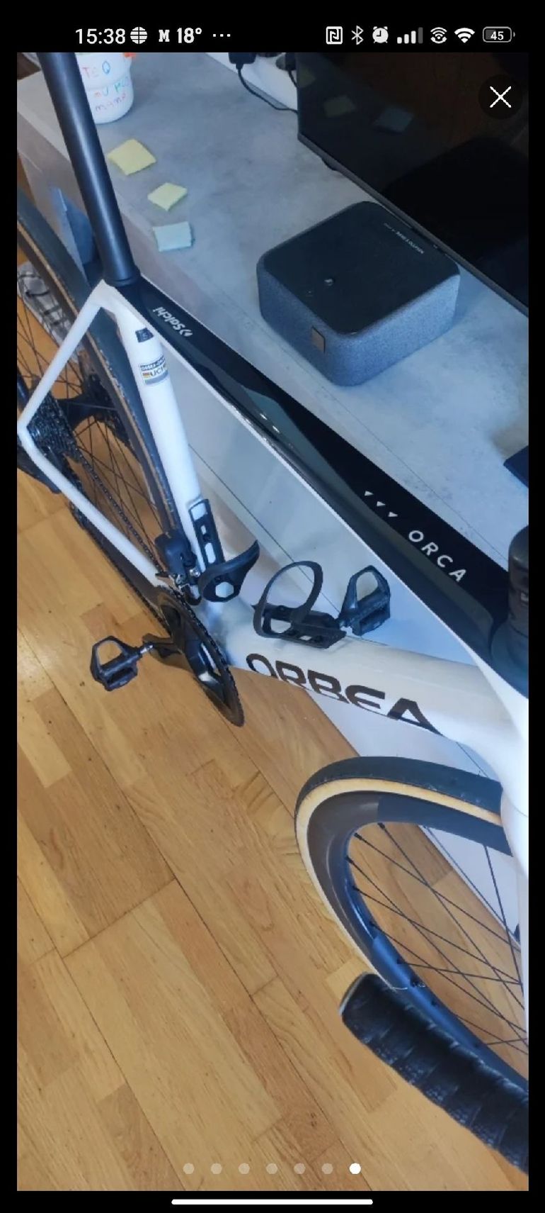 Used Orbea ORCA M30iLTD PWR 2024 Frameset 2024 Road & Gravel, White — image 2 of 3