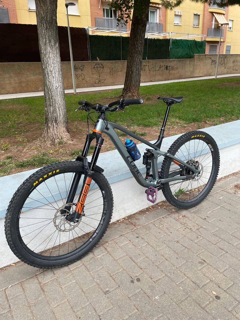 Used CUBE STEREO 170 TM 29 2021 2021 Mountainbike, Light Gray, 29 — image 2 of 8