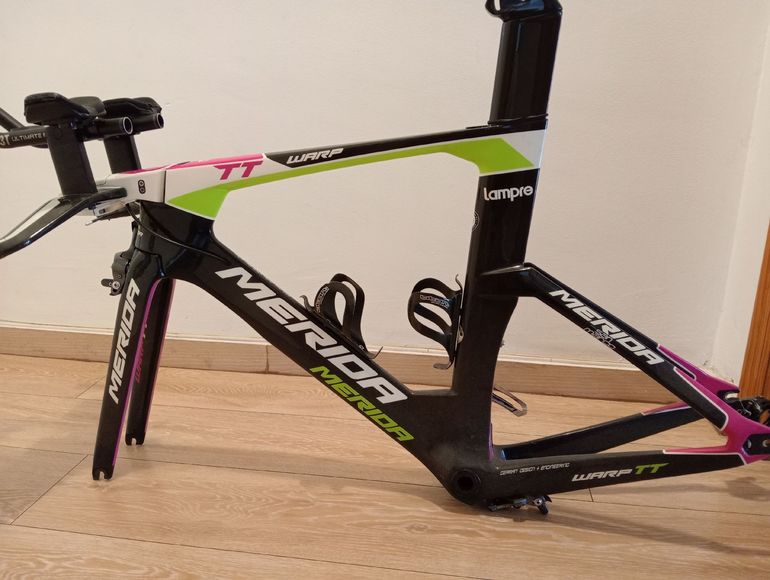 Used Merida Warp CF Team-E 2014 Frameset 2014 Road & Gravel, Black — image 2 of 3