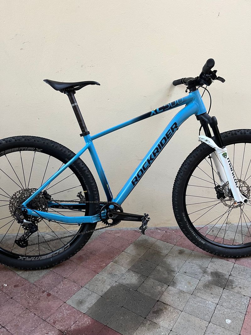 Used ROCKRIDER VTT Rockrider Xc 500 C1 2020 Taille L Boost 29 Upgradé Xc500 Rock Rider Bleu 12v Eagle Deore Xt Xtr Slx 29” 148x12 15x110 2020 MTB