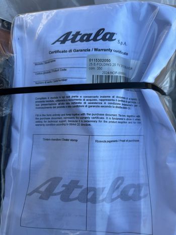 Used Atala Atala E-Folding 20” 7V 313 BLK/N.GR 2025 Urban, Nero — image 7 of 8
