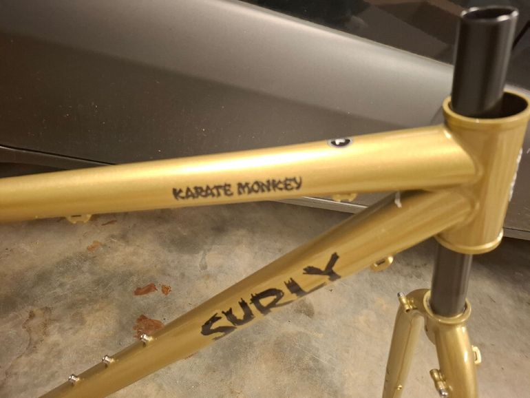 Used Surly Karate Monkey Fool's Gold - Rigid Fork 2024 Frameset 2024 Mountainbike, Orange, 27.5 — image 2 of 3