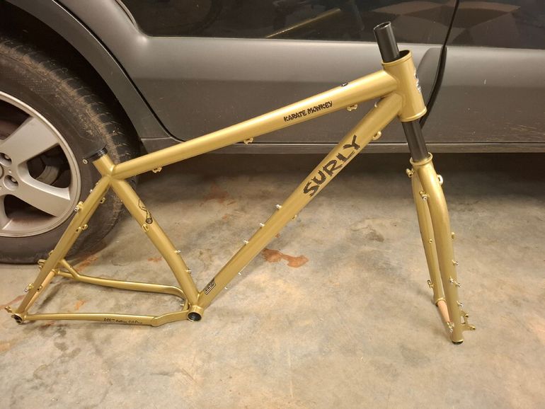 Used Surly Karate Monkey Fool's Gold - Rigid Fork 2024 Frameset 2024 Mountainbike, Orange, 27.5 — image 1 of 3