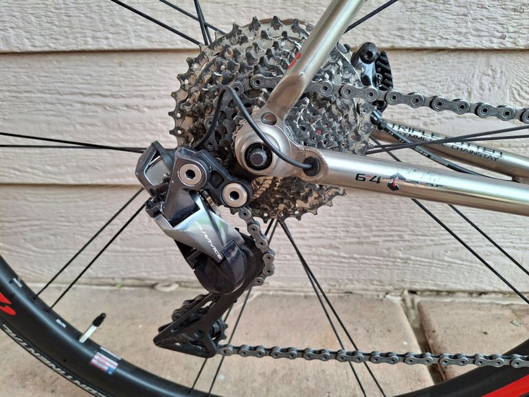 Used Litespeed T1sl, DuraAce Di2, Rolf Eres3 Cabon Wheels 2021 Road & Gravel, Light Gray — image 3 of 9