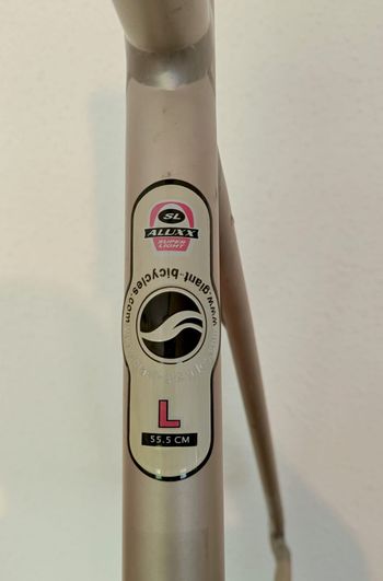 Used Giant TCR ALUXX SL  TEAM ONCE 1999 Frameset 1999 Road & Gravel, Grigio chiaro — image 10 of 12